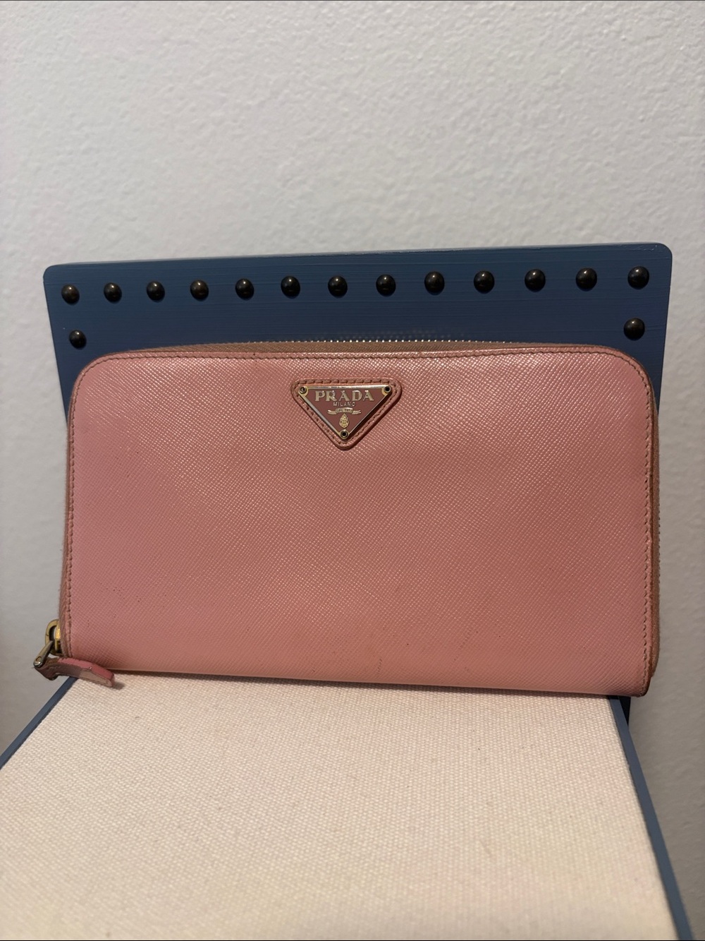 Prada Light Pink Leather Wallet